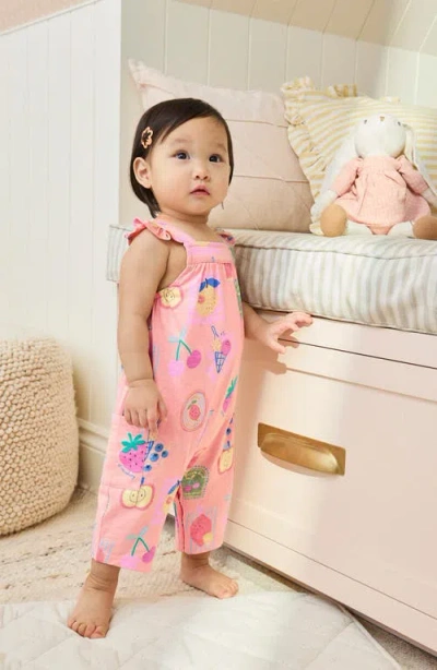 Next Fruit Print Romper In Pink
