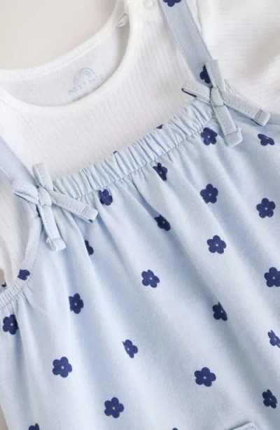 Next Flower Romper & Bodysuit Set In Blue