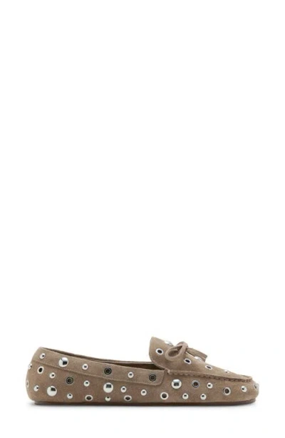 Mango Eyelet Loafer In Neutral