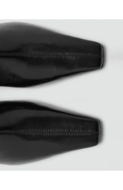 Mango Kitten Heel Bootie In Black