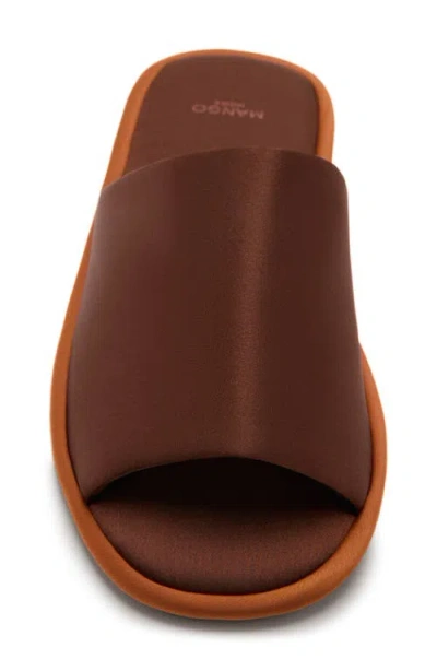 Mango Slide Slipper In Brown
