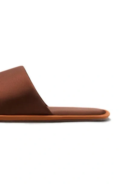 Mango Slide Slipper In Brown