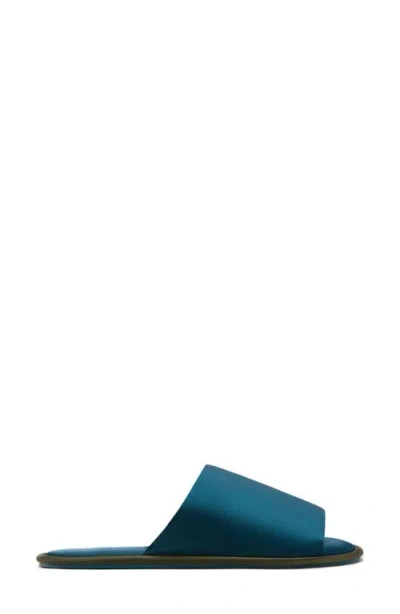 Mango Slide Slipper In Blue