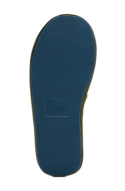 Mango Slide Slipper In Blue