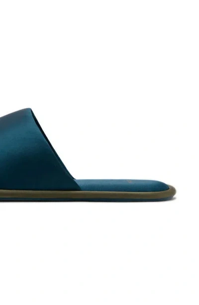 Mango Slide Slipper In Blue