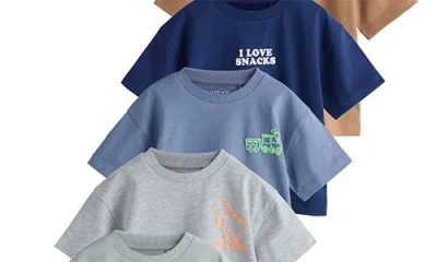 Next Kids' Assorted 5-pack Cotton T-shirts In Multi