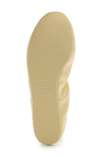 Mango Satin Ballet Flat In Yellow