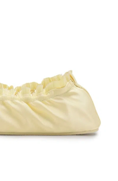 Mango Satin Ballet Flat In Yellow