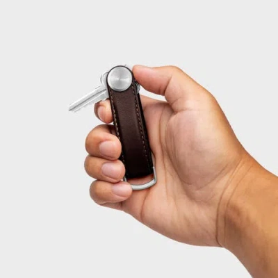 Orbitkey Pro Leather Key Organiser In Brown