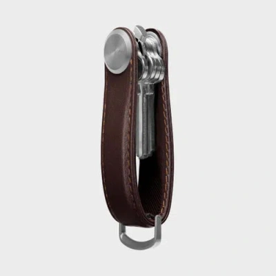Orbitkey Pro Leather Key Organiser In Brown