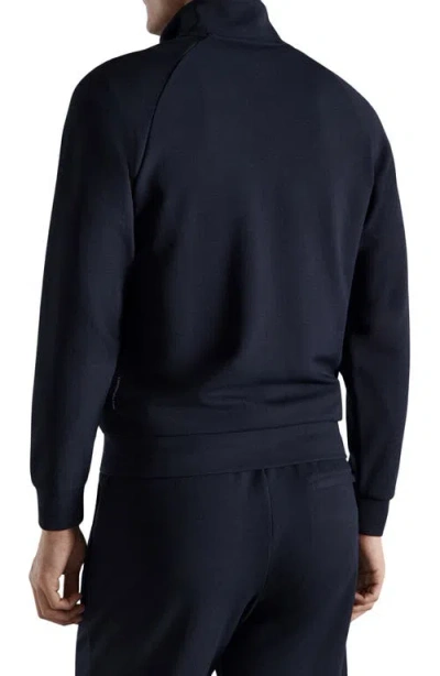 Mango Regular Fit Technical Zip Sweatshirt In Blue