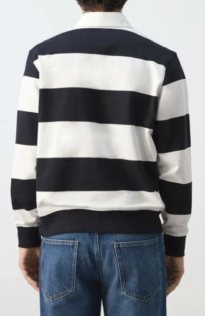 Mango Stripe Polo Sweater In Multi