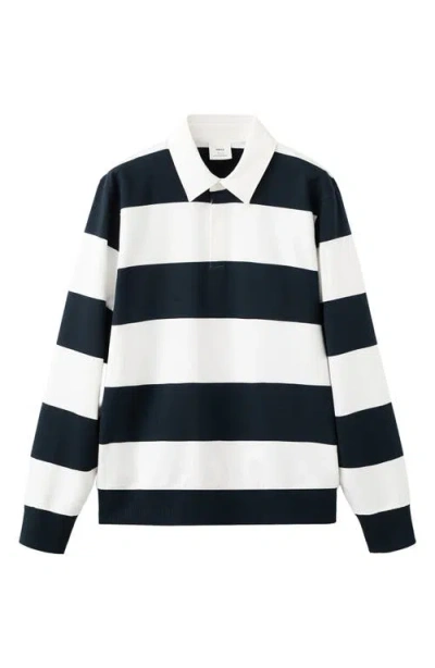 Mango Stripe Polo Sweater In Multi