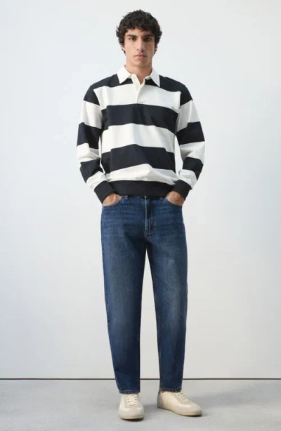 Mango Stripe Polo Sweater In Multi