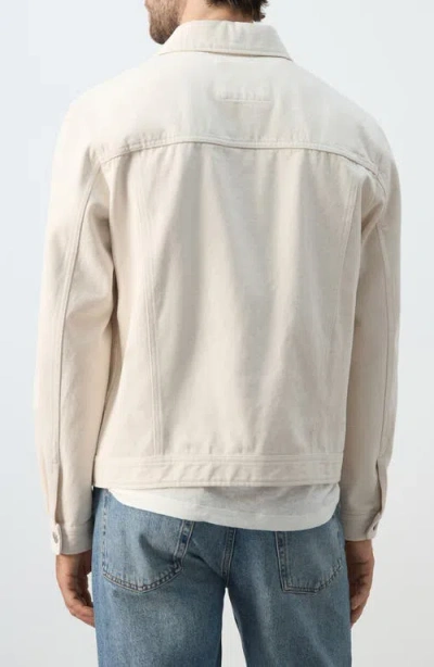 Mango Cotton Denim Jacket In Neutral