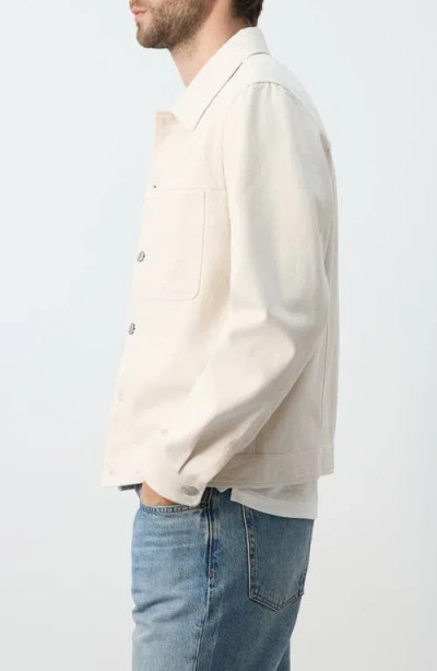 Mango Cotton Denim Jacket In Neutral