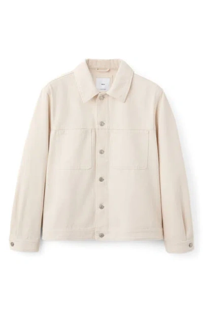 Mango Cotton Denim Jacket In Neutral