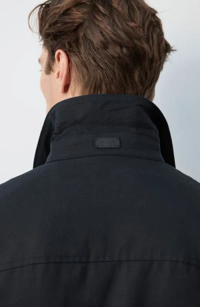 Mango Rucked Back Jacket In Blue