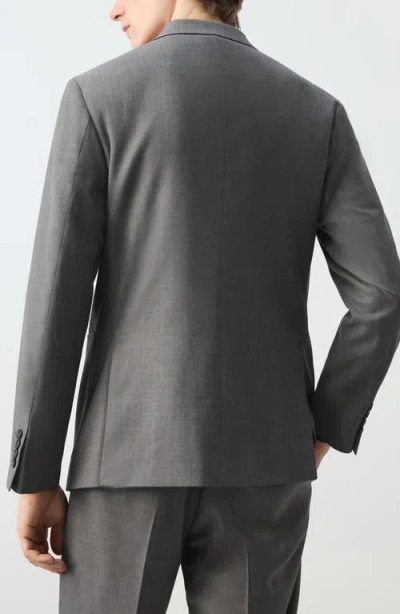 Mango Ricardo Regular Fit Double-breasted Suit Jacket Grey In Gray