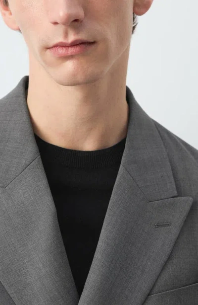Mango Ricardo Regular Fit Double-breasted Suit Jacket Grey In Gray