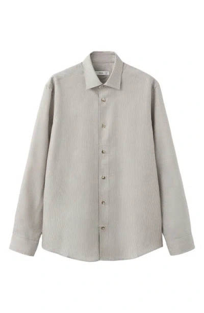 Mango Stripe Button-up Shirt In Neutral