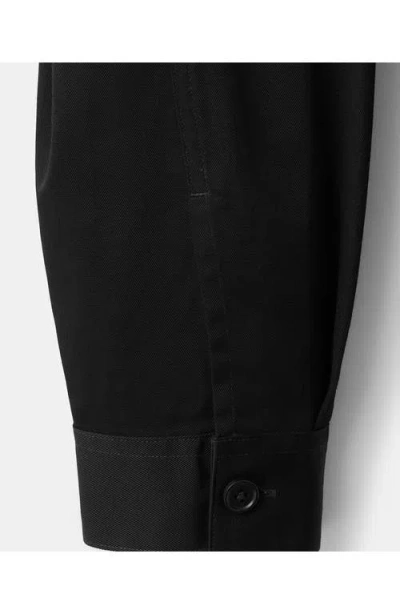Mango Cotton Overshirt In Black