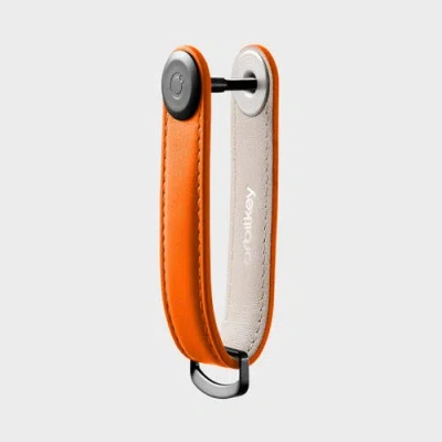 Orbitkey Leather Key Organiser In Orange