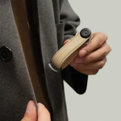 Orbitkey Leather Key Organiser In Neutral