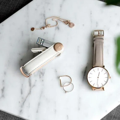 Orbitkey Leather Key Organiser In Gray