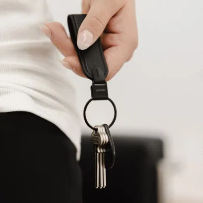 Orbitkey Leather Loop Keychain In Black