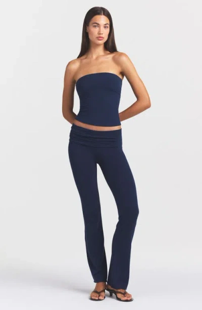 Skims Stretch Cotton Jersey Tube Top In Blue