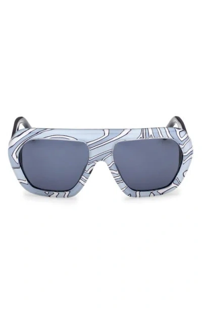 Pucci Geometric Sunglasses In Blue