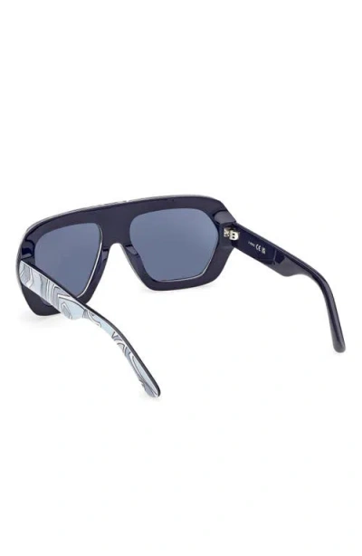 Pucci Geometric Sunglasses In Blue