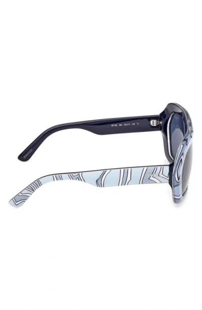 Pucci Geometric Sunglasses In Blue