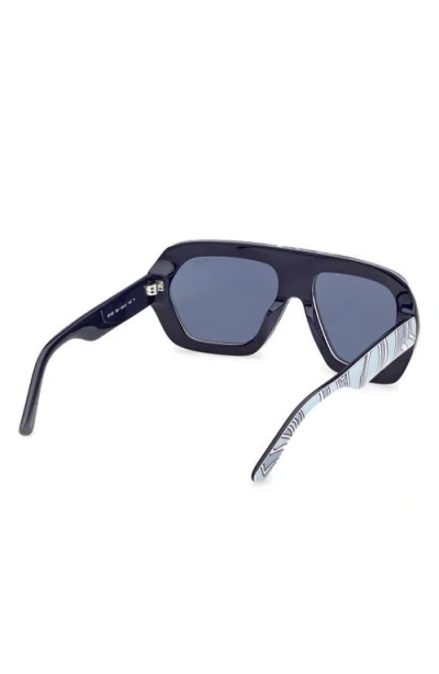 Pucci Geometric Sunglasses In Blue