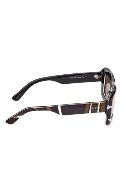 Pucci Emilio  52mm Rectangular Sunglasses In Brown