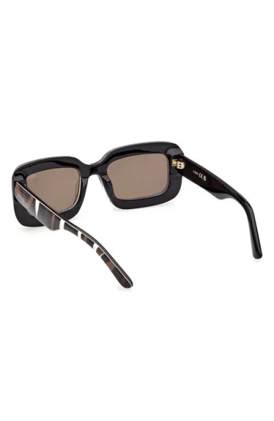 Pucci Emilio  52mm Rectangular Sunglasses In Brown