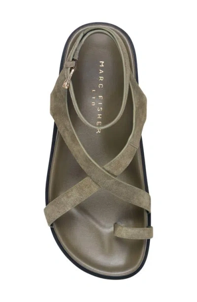 Marc Fisher Ltd Bevy Ankle Strap Sandal In Green