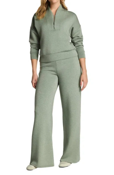 Spanx ® Airessentials Shawl Collar Half Zip Pullover In Green