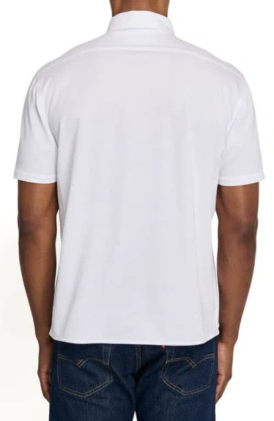 Brooklyn Brigade Solid Mapleton Luxe Cross Dyed Polo In White