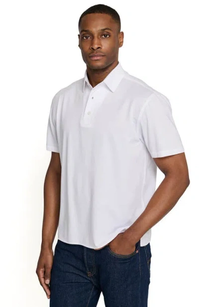 Brooklyn Brigade Solid Mapleton Luxe Cross Dyed Polo In White