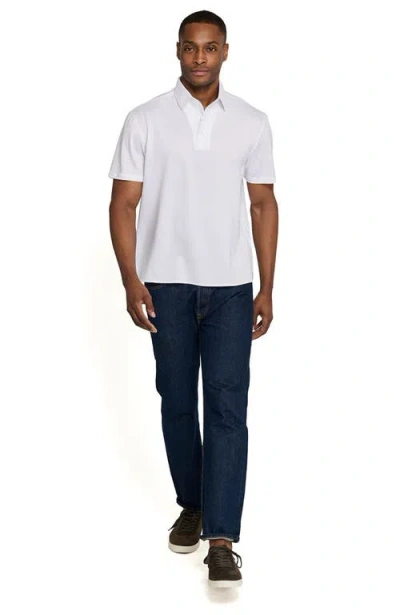 Brooklyn Brigade Solid Mapleton Luxe Cross Dyed Polo In White
