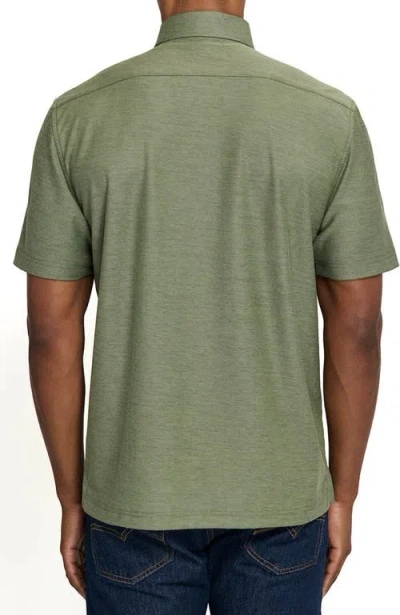 Brooklyn Brigade Solid Mapleton Luxe Cross Dyed Polo In Green