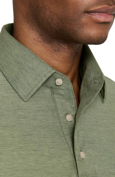 Brooklyn Brigade Solid Mapleton Luxe Cross Dyed Polo In Green