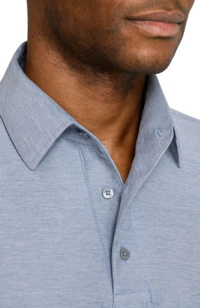 Brooklyn Brigade Solid Mapleton Luxe Cross Dyed Polo In Blue
