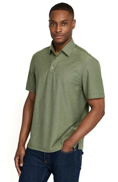 Brooklyn Brigade Solid Mapleton Luxe Cross Dyed Polo In Green