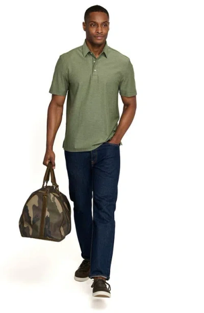 Brooklyn Brigade Solid Mapleton Luxe Cross Dyed Polo In Green