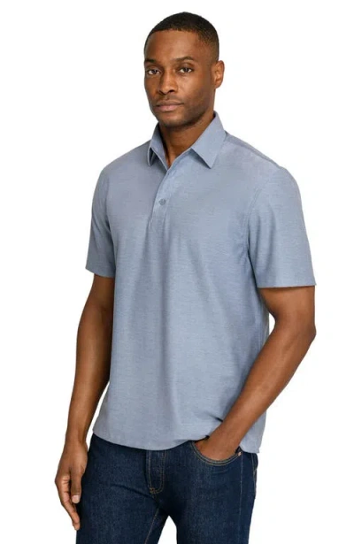 Brooklyn Brigade Solid Mapleton Luxe Cross Dyed Polo In Blue