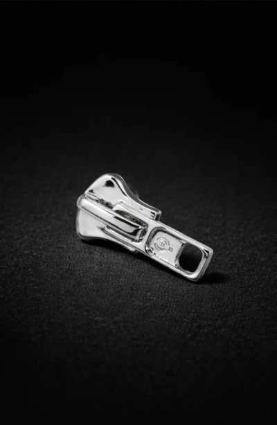 Yoj Zip Me Up Single Stud In Silver