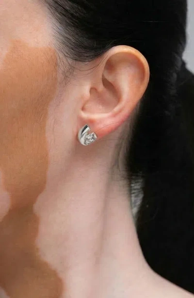 Yoj Afar Stud Earrings In Silver